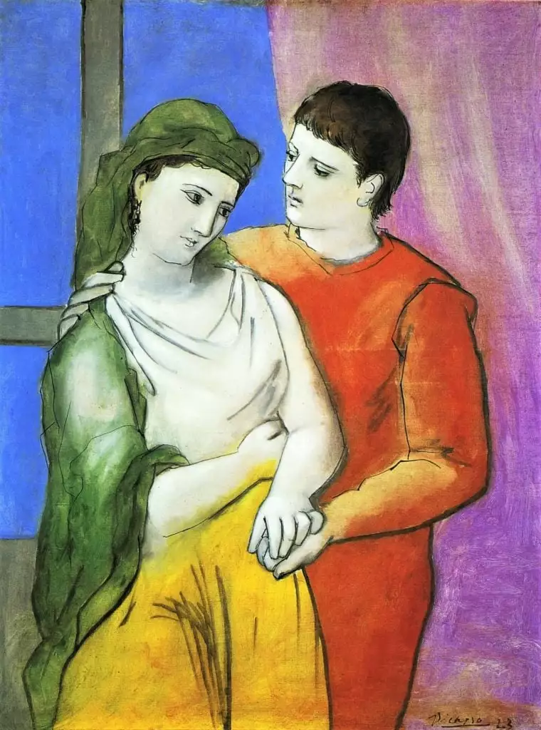 نقاشی کامل عاشقان اثر پیکاسو