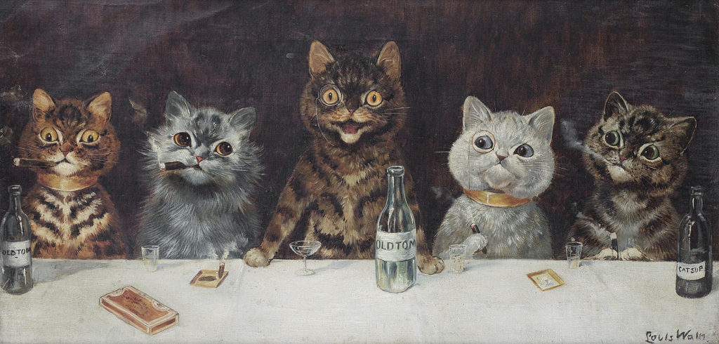 نقاشی گربه لویی وین