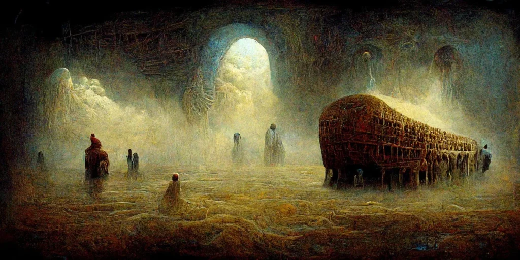 نقاشی نوح اثر بکسینسکی