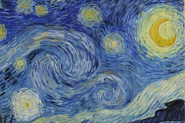 نمای نزدیک ماه و ستارگان در شب پرستاره