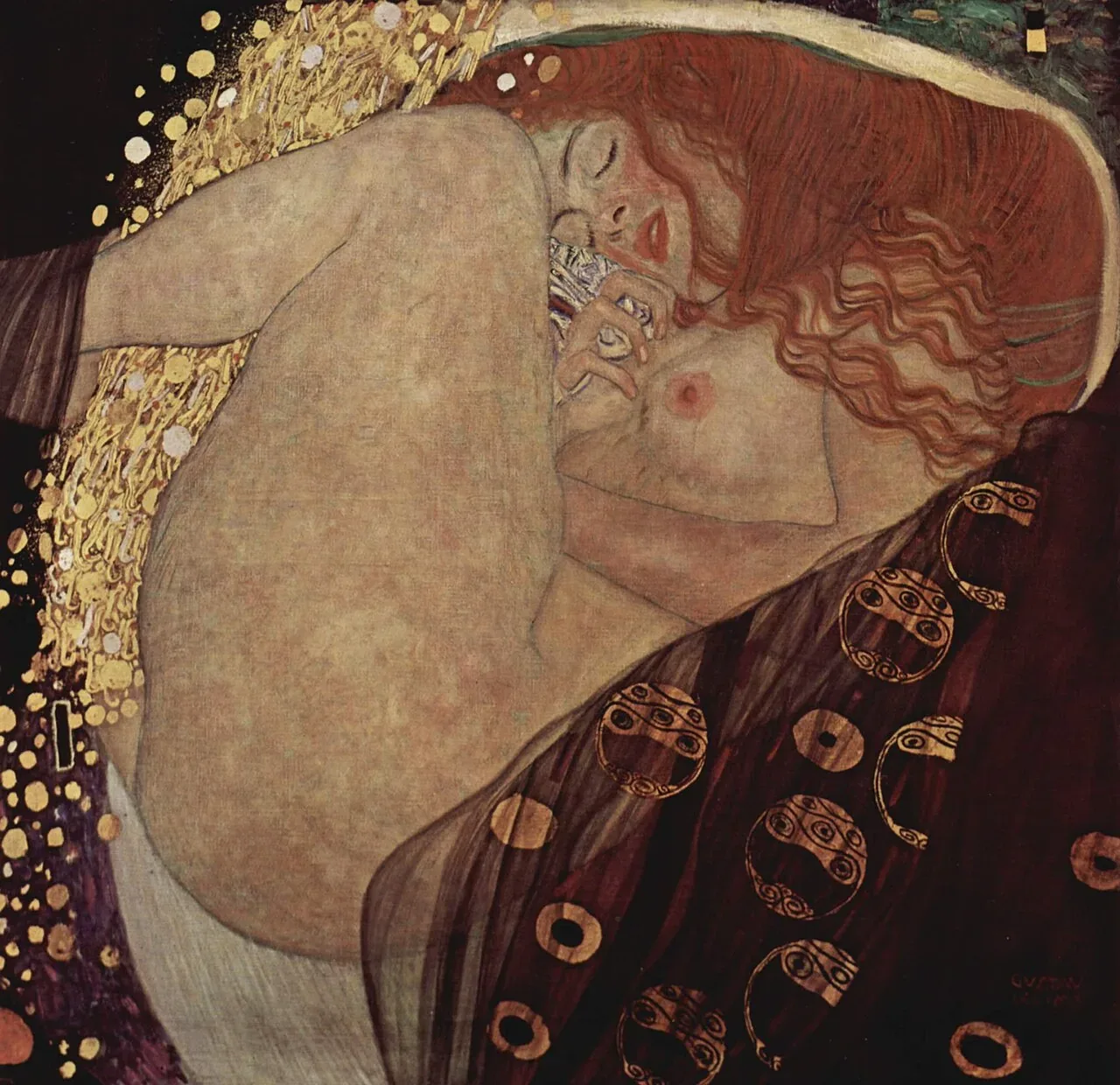 Danaë اثر Gustav Klimt، حدود ۱۹۰۷–۱۹۰۸