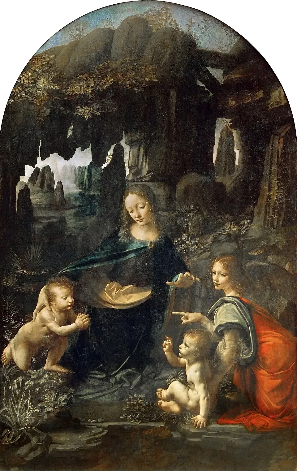 Virgin of the Rocks نسخه لوور اثر Leonardo da Vinci
