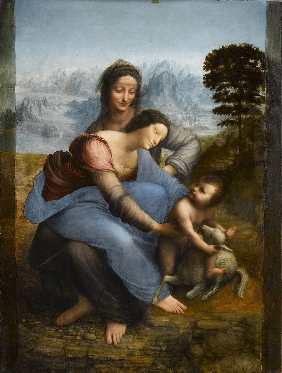 The Virgin and Child with Saint Anne اثر Leonardo da Vinci