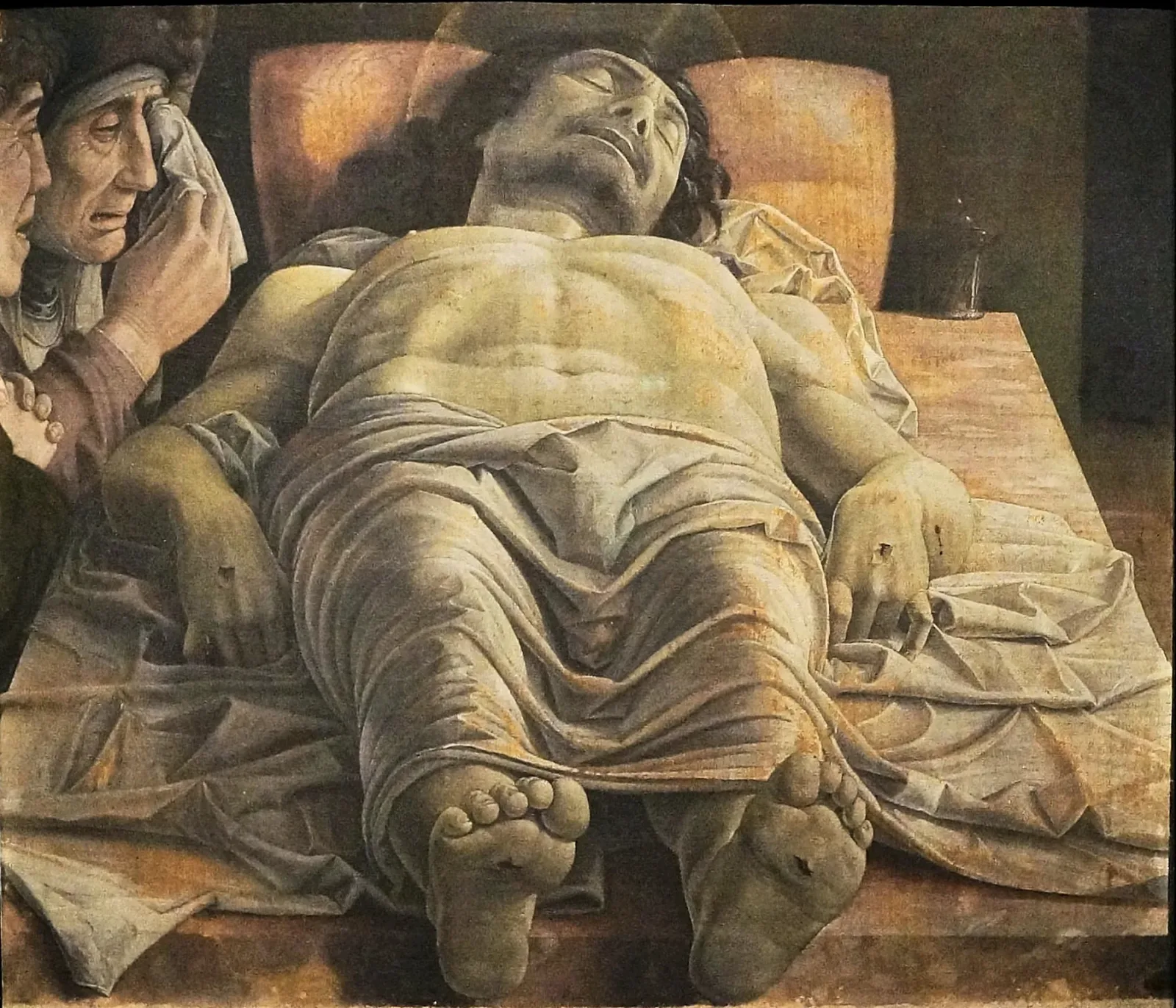 Lamentation of Christ اثر Andrea Mantegna، حدود ۱۴۸۰، Pinacoteca di Brera