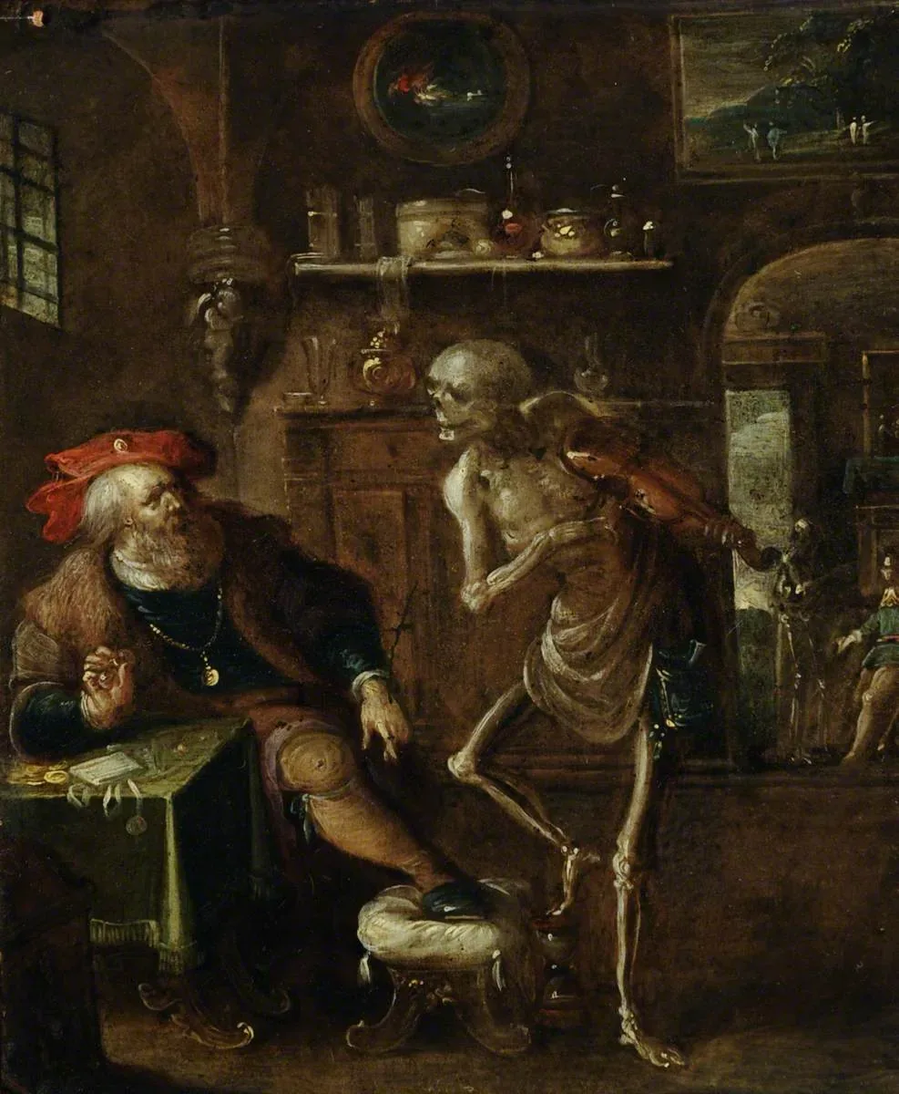 Old Man and Death اثر Frans Francken II