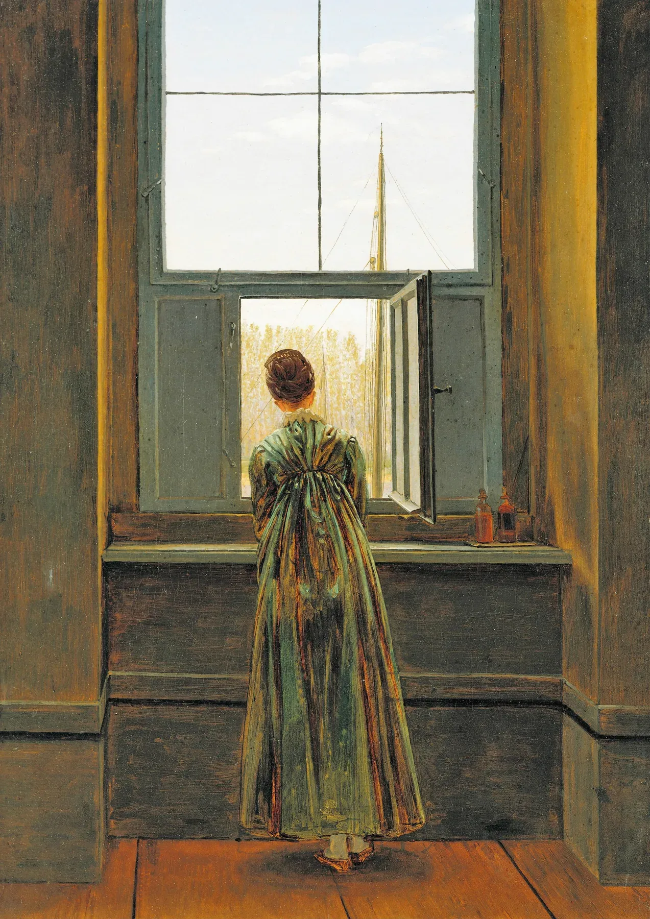 Woman at a Window اثر Caspar David Friedrich، سال ۱۸۲۲، Alte Nationalgalerie Berlin