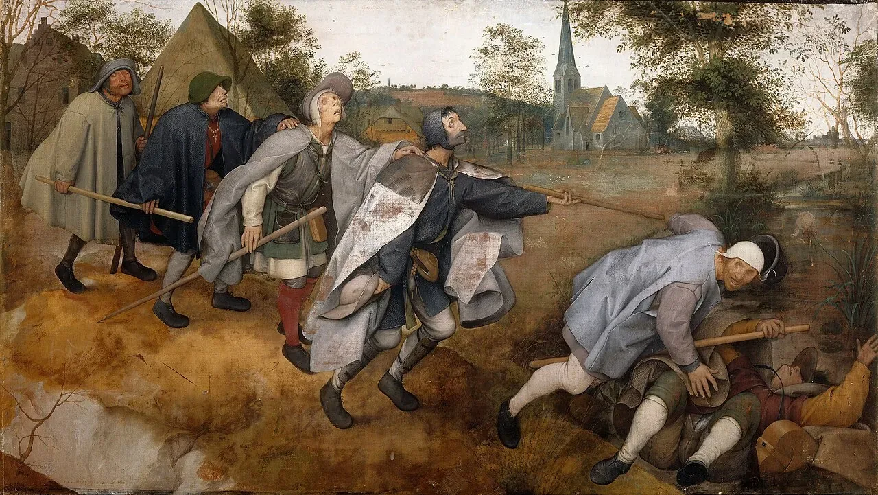 The Blind Leading the Blind اثر Pieter Bruegel the Elder، سال ۱۵۶۸