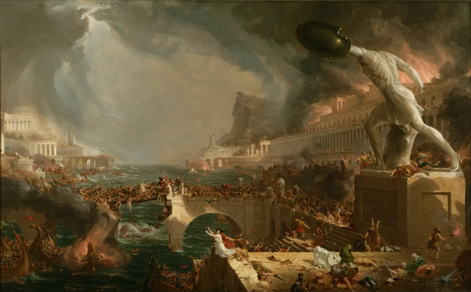 The Destruction اثر Thomas Cole، سال ۱۸۳۶