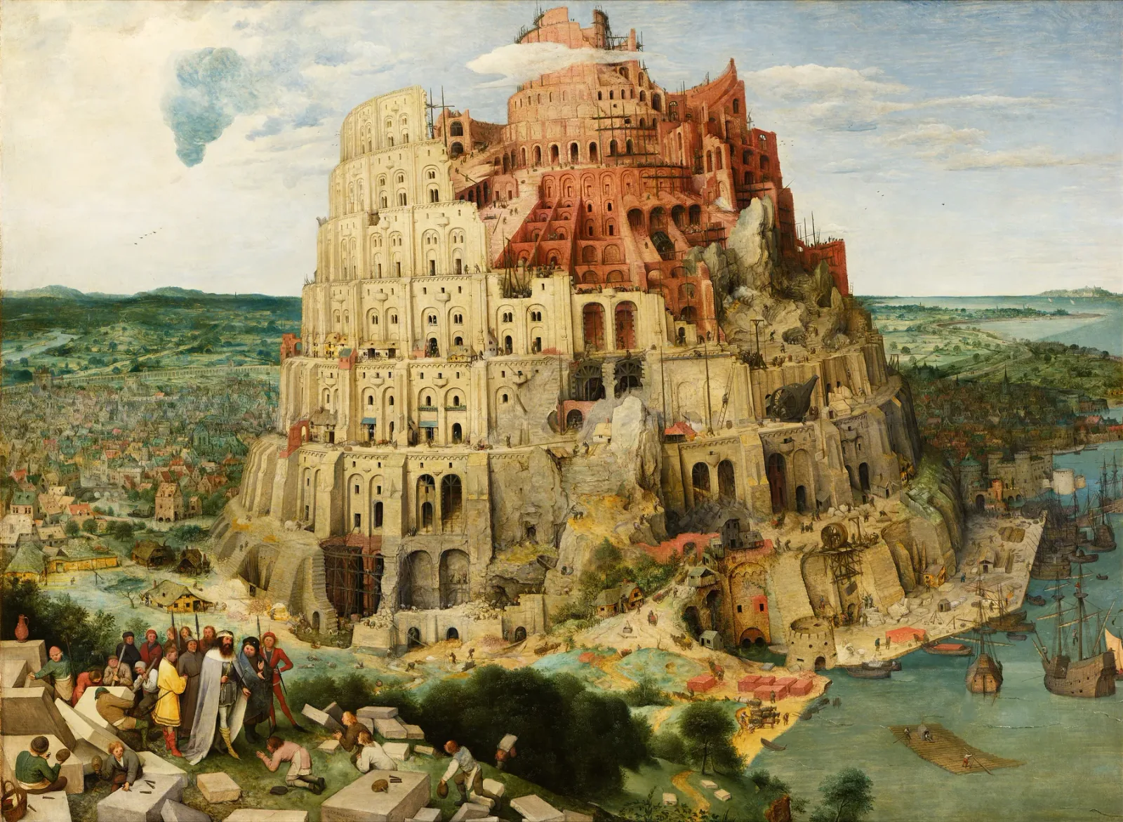 تابلوی The Tower of Babel اثر Pieter Bruegel the Elder، نسخه سال ۱۵۶۳ موجود در Kunsthistorisches Museum Vienna