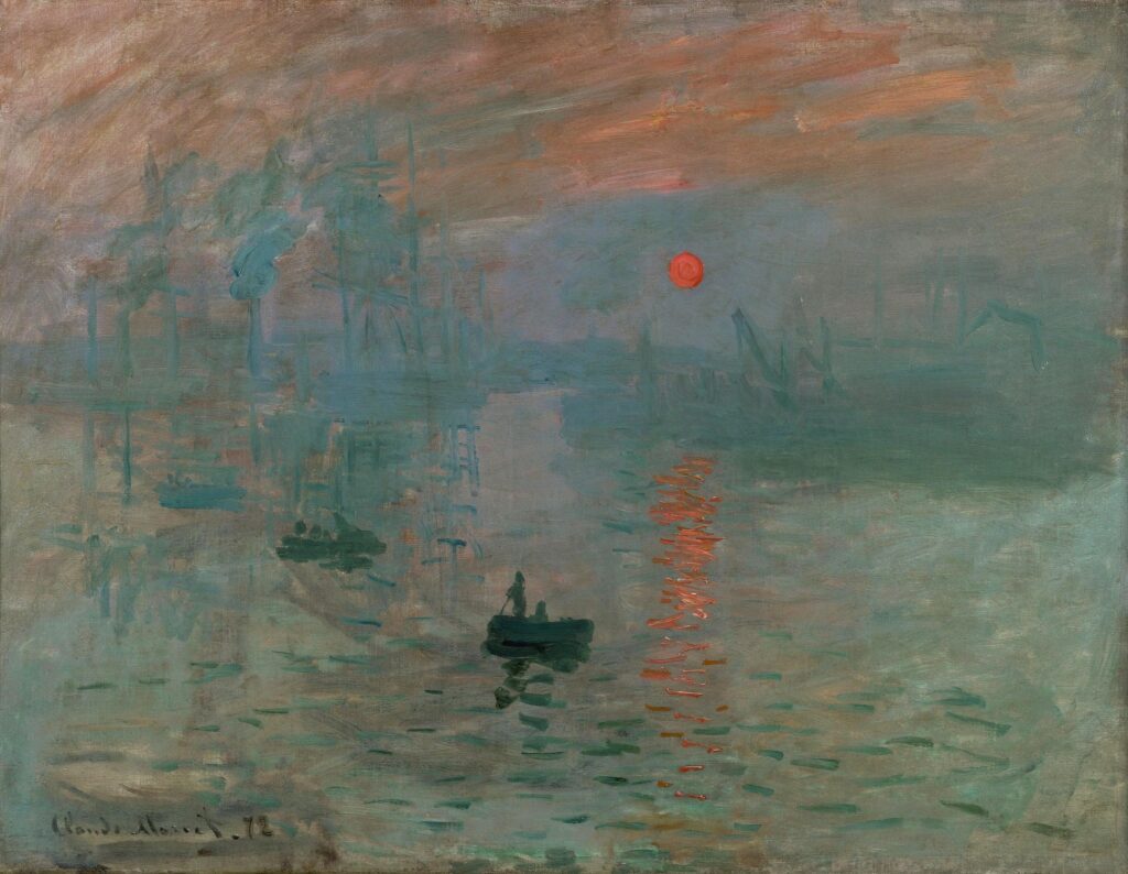 Claude Monet, Impression, Sunrise, 1872, Musée Marmottan Monet, Paris, France.