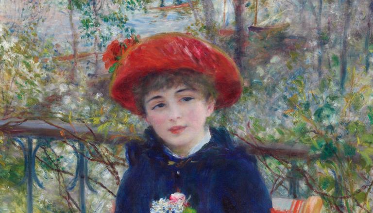 Pierre-Auguste Renoir, Two Sisters (On the Terrace), 1881, Art Institute of Chicago, Chicago, IL, USA. Detail