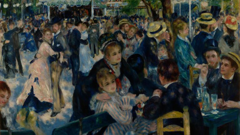 Pierre-Auguste Renoir, Dance at Le Moulin de la Galette, 1876, Musée d’Orsay, Paris, France. Detail.