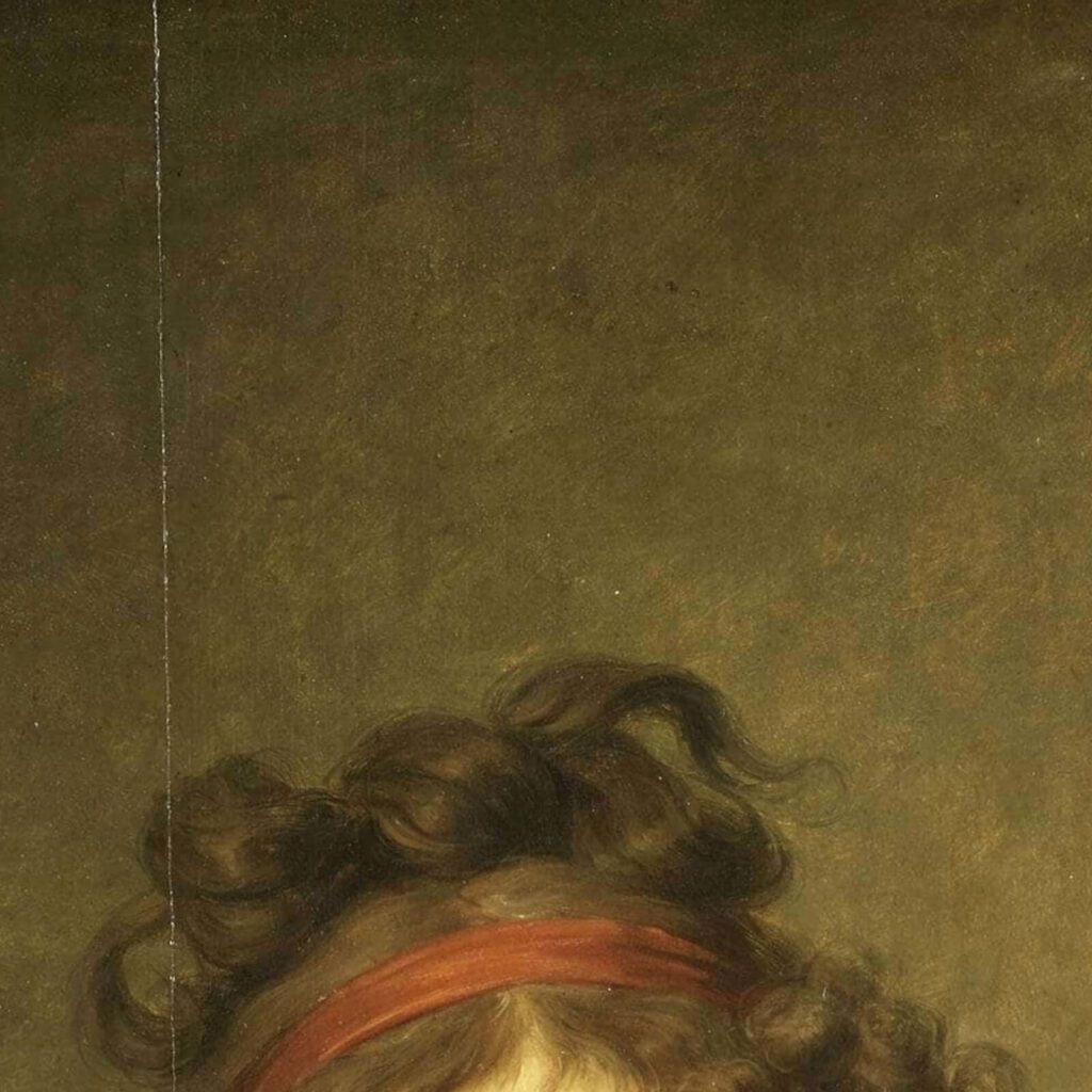 Élisabeth Vigée Le Brun, Self-Portrait with Her Daughter, Julie, 1789, Louvre, Paris, France. Detail