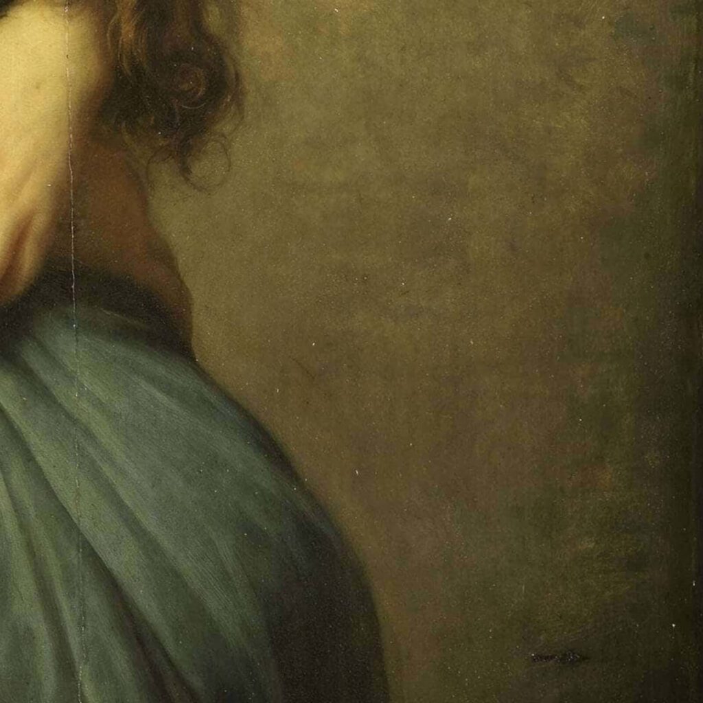 Élisabeth Vigée Le Brun, Self-Portrait with Her Daughter, Julie, 1789, Louvre, Paris, France. Detail