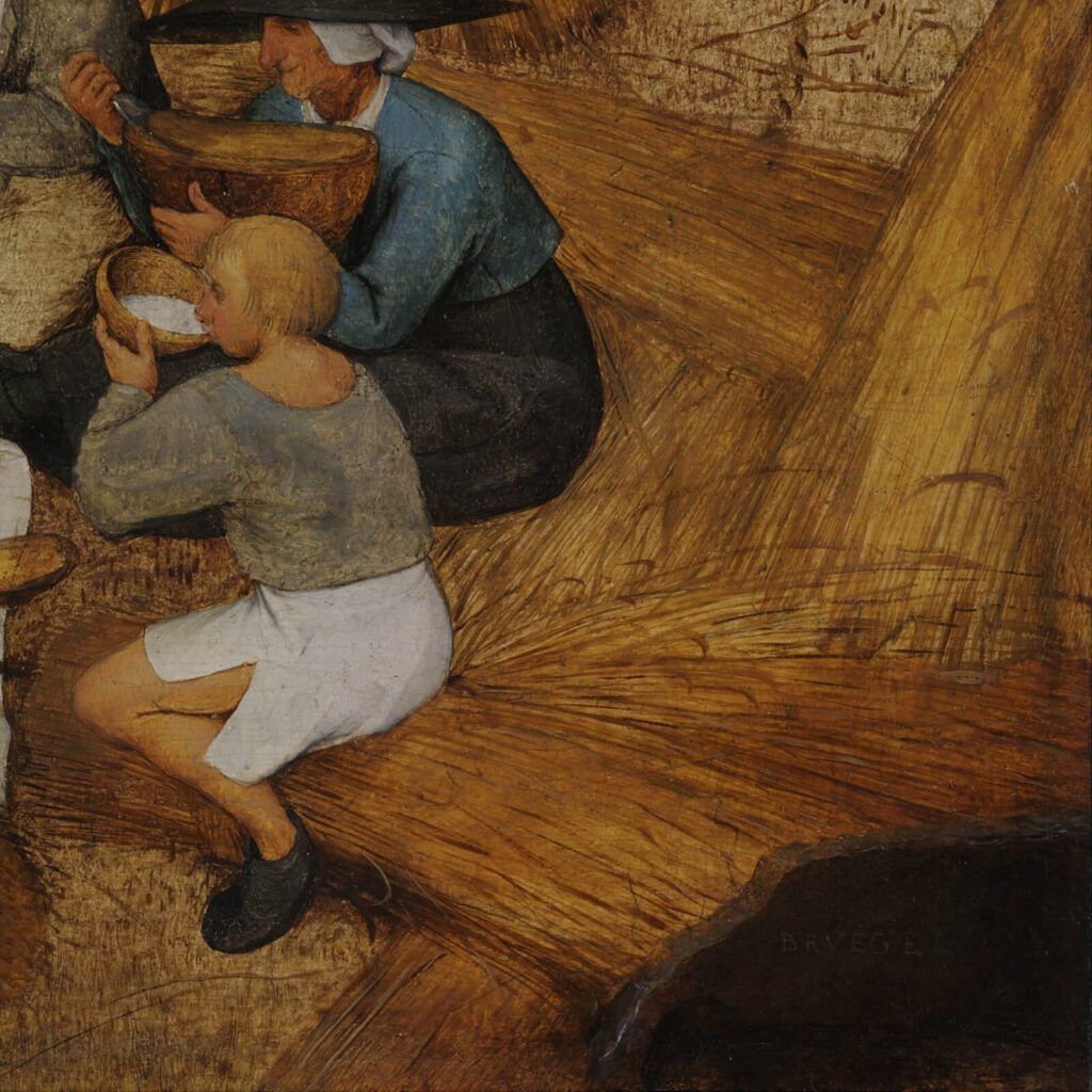 Pieter Bruegel the Elder, The Harvesters, 1565, Metropolitan Museum of Art, New York City, NY, USA. Detail