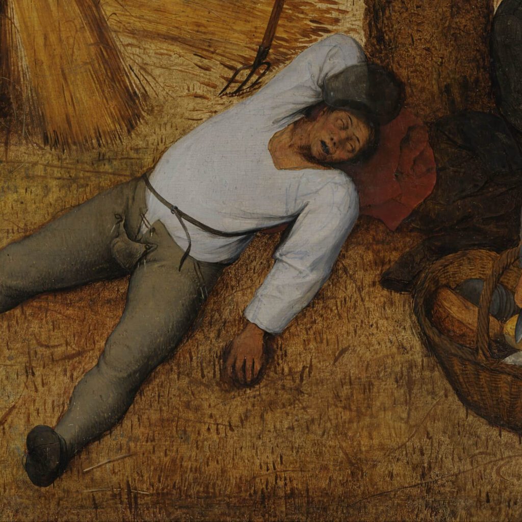 Pieter Bruegel the Elder, The Harvesters, 1565, Metropolitan Museum of Art, New York City, NY, USA. Detail