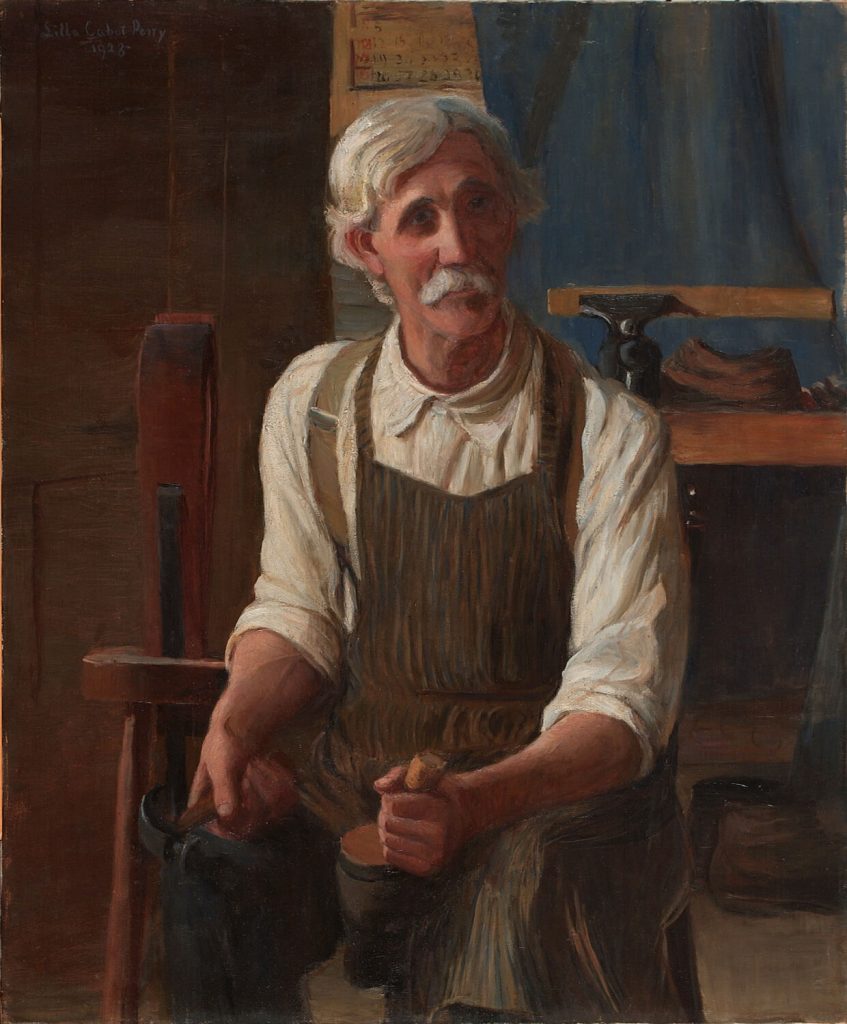 American female artists: Lilla Cabot Perry, The Cobbler (Portrait of Luther N. Smith), 1928, National Museum of Women in the Arts, Washington, DC, USA