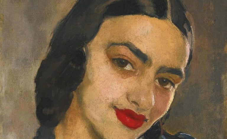 Amrita Sher-Gil, Untitled (Self Portrait, 1933. Sotheby’s/The New European. Detail.