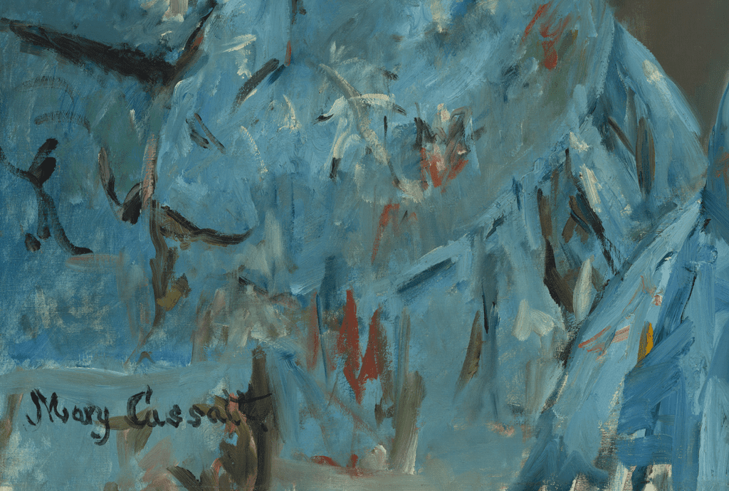 Mary Cassatt, Little Girl in a Blue Armchair, 1878, National Gallery of Art, Washington, DC, USA. Detail