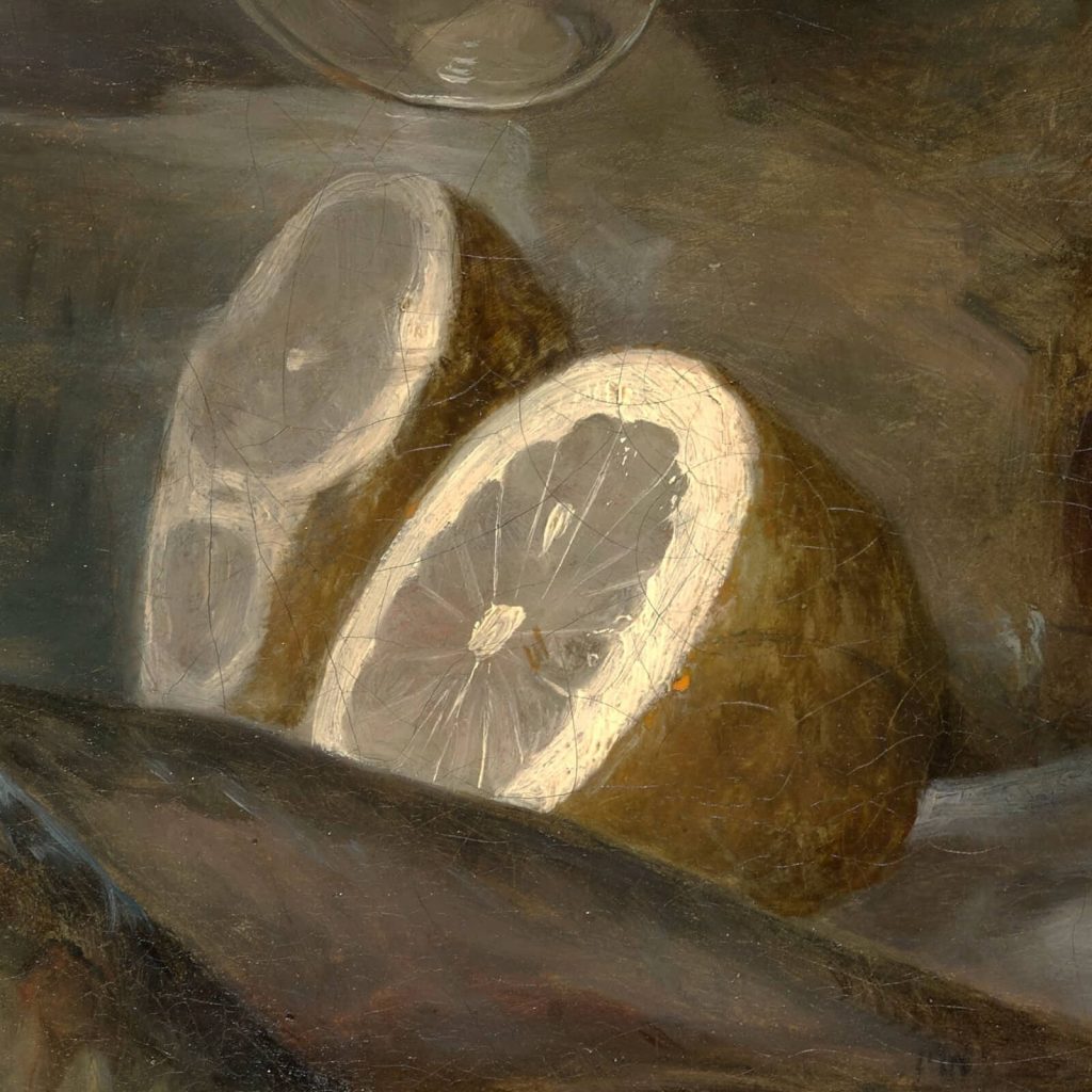 Anne Vallayer-Coster, Still Life with Mackerel, 1787, Kimbell Art Museum, Fort Worth, TX, USA. Detail.