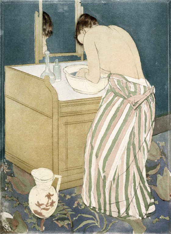 Mary Cassatt, Woman Bathing (La Toilette), 1890–1891, The Metropolitan Museum of Art, New York, NY, USA. Photograph by Metropolitan Museum of Art via Wikimedia Commons (CC0 1.0)