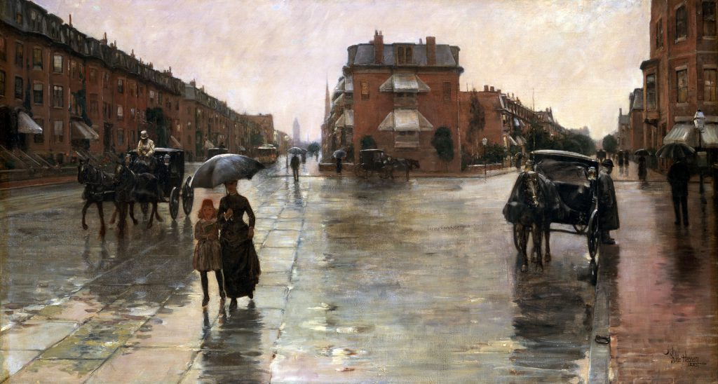 Childe Hassam, Rainy Day, Boston, 1885, Toledo Museum of Art in Ohio, OH, USA.