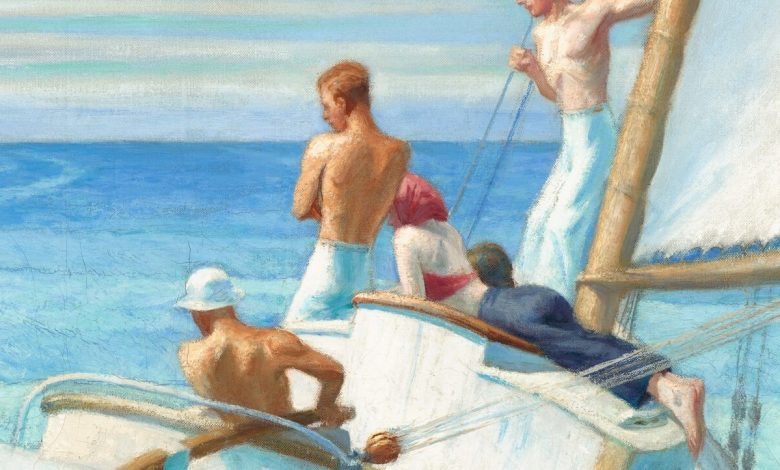 Edward Hopper, Ground Swell, 1939, National Gallery of Art, Washington, DC, USA. Detail.