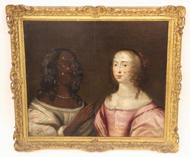 English School, Allegorical Painting of Two Ladies, c. 1650, Compton Verney Art Gallery, Warwickshire, UK