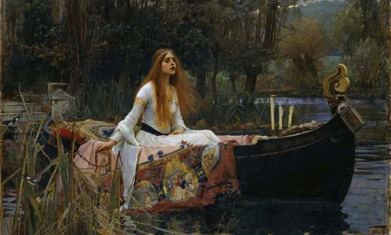 John William Waterhouse, The Lady of Shalott, 1888, Tate Britain, London, UK. Detai