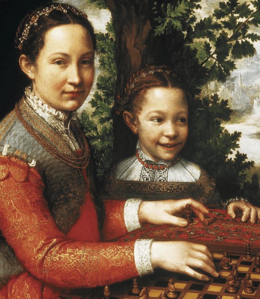 Sofonisba Anguissola, The Game of Chess, 1555, National Museum in Poznań, Poland. Detail