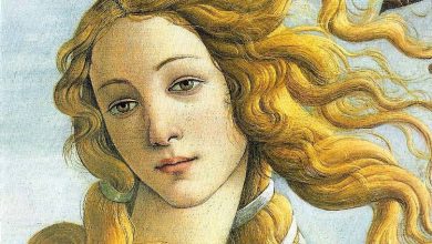 Sandro Botticelli, Birth of Venus, 1484–1486, Uffizi Gallery, Florence, Italy. Detail