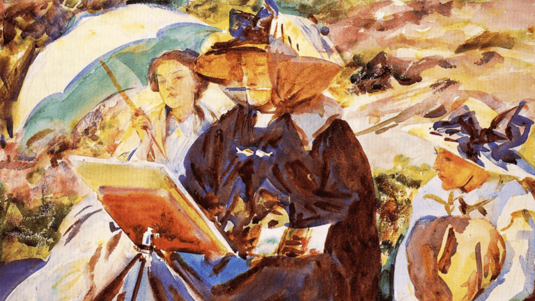 John Singer Sargent, Simplon Pass: The Lesson, watercolor, 1911. Museum of Fine Arts, Boston, MA, USA