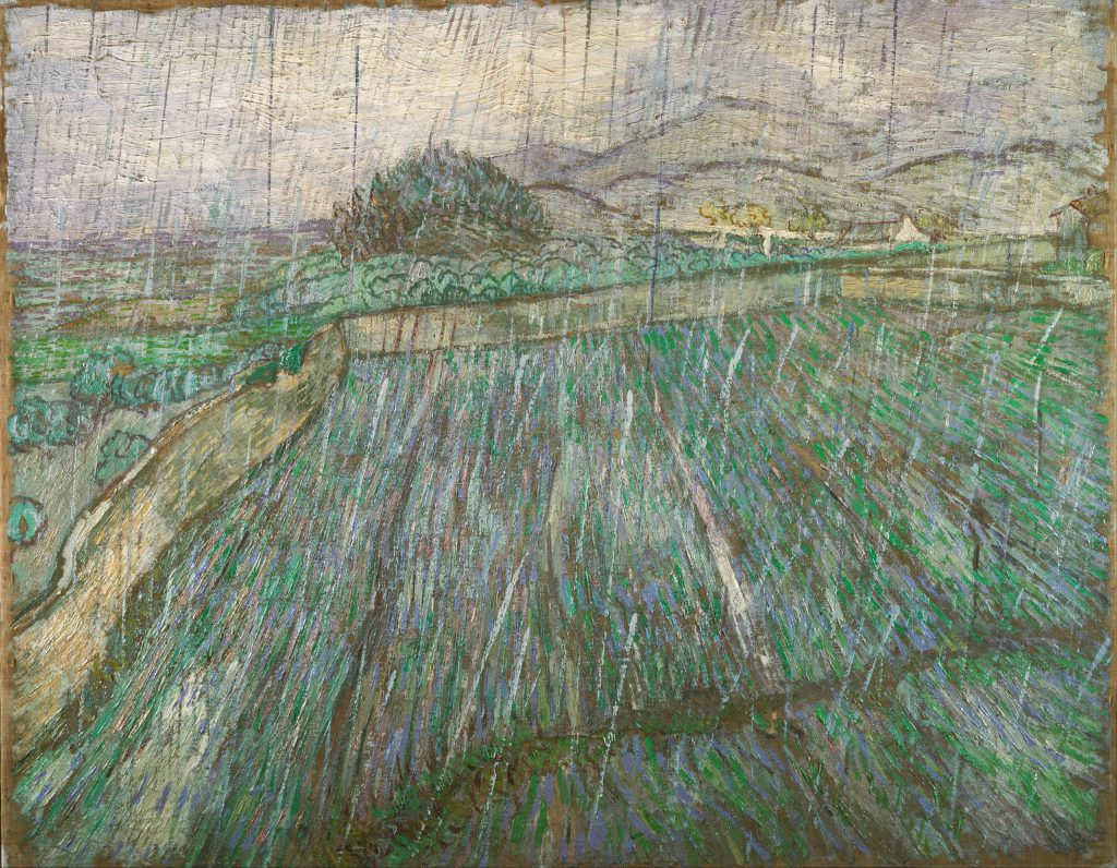 Vincenct van Gogh, Rain or Enclosed Wheat Field in the Rain, 1889, Philadelphia Museum of Art, Philadelphia, PA, USA