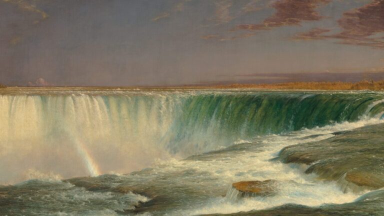 Frederic Edwin Church, Niagara, 1857, National Gallery of Art, Washington, DC, USA. Detail