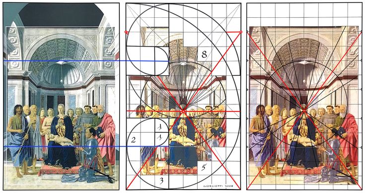 Composition analysis of Piero della Francesca, Madonna and Child with Saints (Brera Madonna), 1472-1474, Pinacoteca di Brera, Brera, Italy